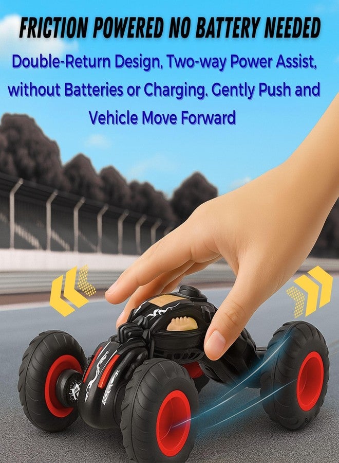 GRAPHENE 2 Pcs Pull Back Friction Powered DTX Toy Car Monster Truck Telescopic Toys for Kids Toddlers Gift for 1 2 3 4 5 6 Year Boy Girl Push N Go Off-Road Vehicles Racing Stunt Car - Image 3